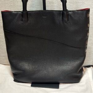 Hammitt Drew Tote Black and Gunmetal